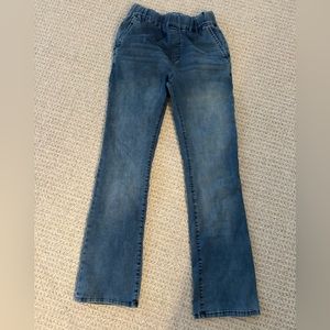 Flog denim pants jeans blue elastic waist med wash pull on 29
